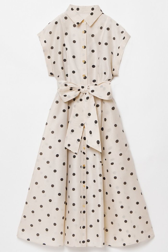 【アルアバイル/allureville】の【LOULOU WILLOUGHBY】オーガンドットウエストリボンワンピース インテリア・キッズ・メンズ・レディースファッション・服の通販 founy(ファニー) https://founy.com/ ファッション Fashion レディースファッション Fashion for Women ワンピース Dresses チュニック Tunic Tops & Dresses オーガンジー Organza Fabric チュニック Tunic, Long Top ドット Polka Dot, Dot Pattern フィット Fit, Slim Fit プリント Print, Printed Pattern リボン Ribbon, Bow エレガント 上品 Elegant |ID: prp329100004488851 ipo3291000000035864411