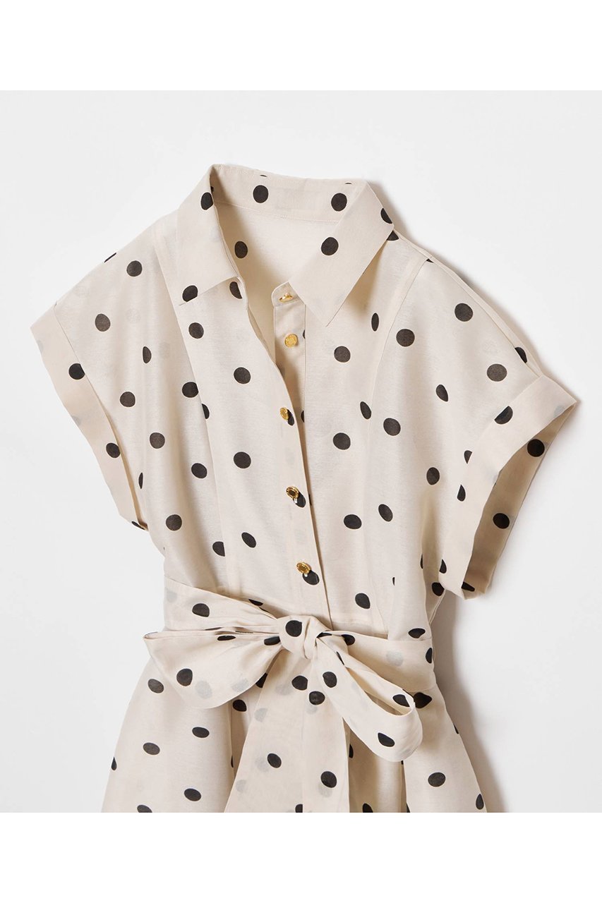 【アルアバイル/allureville】の【LOULOU WILLOUGHBY】オーガンドットウエストリボンワンピース 人気、トレンドファッション・服の通販 founy(ファニー) 　ファッション　Fashion　レディースファッション　Fashion for Women　ワンピース　Dresses　チュニック　Tunic Tops & Dresses　オーガンジー　Organza Fabric　チュニック　Tunic, Long Top　ドット　Polka Dot, Dot Pattern　フィット　Fit, Slim Fit　プリント　Print, Printed Pattern　リボン　Ribbon, Bow　エレガント 上品　Elegant　other-4|ID: prp329100004488851 ipo3291000000036653430