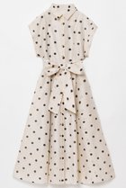 【アルアバイル/allureville】の【LOULOU WILLOUGHBY】オーガンドットウエストリボンワンピース ホワイトドット|ID:prp329100004488851