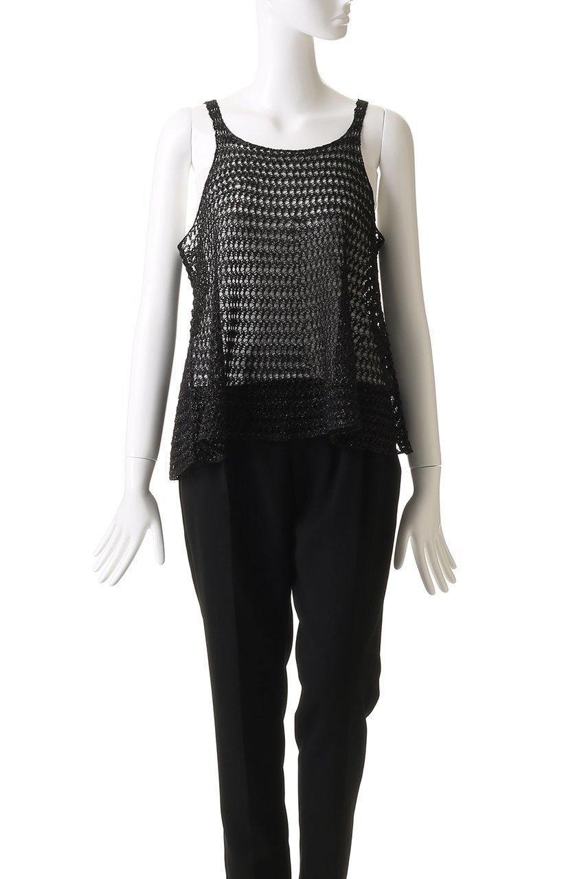 【エリオポール/heliopole】のグリッタークロッシェニットキャミソール 人気、トレンドファッション・服の通販 founy(ファニー) 　ファッション　Fashion　レディースファッション　Fashion for Women　トップス・カットソー　Cut & Sew Tops　ニット　Knit Tops & Sweaters　キャミソール&ノースリーブ　Camisoles & Sleeveless Tops　カジュアルプルオーバー・ニットトップス　Pullovers & Knit Tops / Casual Pullovers　キャミソール　Camisole, Spaghetti Strap Top　リュクス　Luxury, Elegant, High-End, Chic　夏　Summer　春　Spring　S/S・春夏　SS, Spring/Summer, Warm Season　other-2|ID: prp329100004488854 ipo3291000000032925945