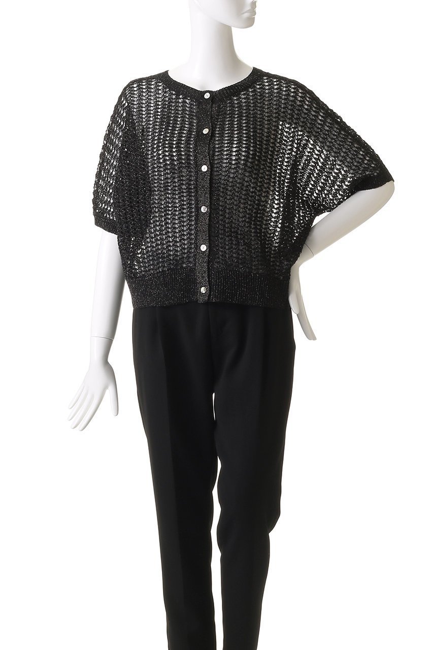 【エリオポール/heliopole】のグリッタークロッシェ2WAYニット 人気、トレンドファッション・服の通販 founy(ファニー) 　ファッション　Fashion　レディースファッション　Fashion for Women　トップス・カットソー　Cut & Sew Tops　ニット　Knit Tops & Sweaters　カジュアルプルオーバー・ニットトップス　Pullovers & Knit Tops / Casual Pullovers　インナー　Innerwear　スリーブ　Sleeve, Long Sleeve / Short Sleeve　ハーフ　Half, Half-Length　other-2|ID: prp329100004488855 ipo3291000000032795759