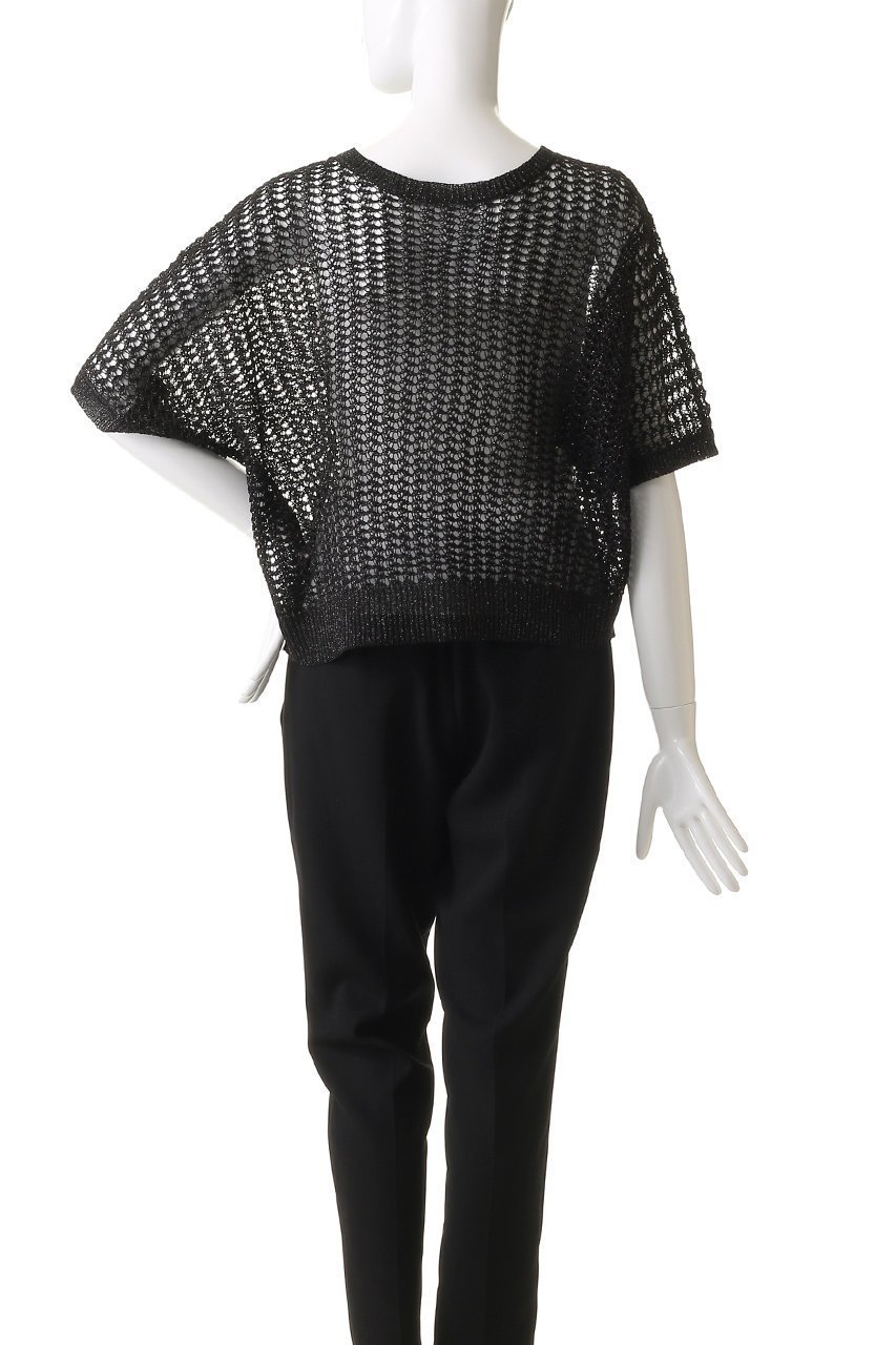 【エリオポール/heliopole】のグリッタークロッシェ2WAYニット 人気、トレンドファッション・服の通販 founy(ファニー) 　ファッション　Fashion　レディースファッション　Fashion for Women　トップス・カットソー　Cut & Sew Tops　ニット　Knit Tops & Sweaters　カジュアルプルオーバー・ニットトップス　Pullovers & Knit Tops / Casual Pullovers　インナー　Innerwear　スリーブ　Sleeve, Long Sleeve / Short Sleeve　ハーフ　Half, Half-Length　other-4|ID: prp329100004488855 ipo3291000000032795763