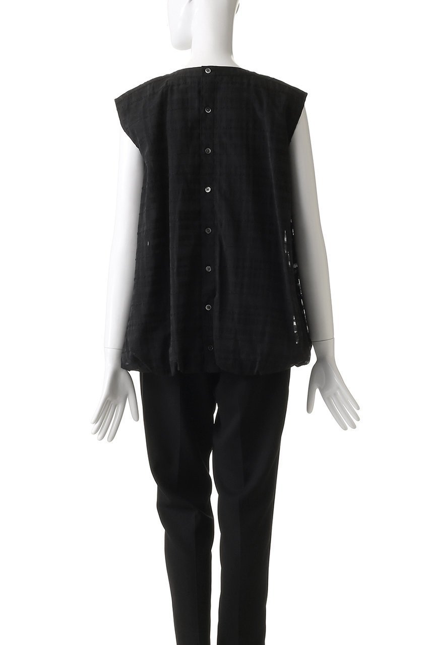 【エリオポール/heliopole】のバルーンヘムブラウス 人気、トレンドファッション・服の通販 founy(ファニー) 　ファッション　Fashion　レディースファッション　Fashion for Women　トップス・カットソー　Cut & Sew Tops　キャミソール&ノースリーブ　Camisoles & Sleeveless Tops　シャツ・ブラウス・オフィスカジュアル　Elegant Blouses & Button-Ups　シアー　Sheer, See-Through　チェック　Check, Plaid, Tartan　ノースリーブ　Sleeveless, No-Sleeve　夏　Summer　春　Spring　S/S・春夏　SS, Spring/Summer, Warm Season　other-4|ID: prp329100004488857 ipo3291000000032837270