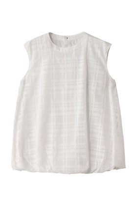 【エリオポール/heliopole】のバルーンヘムブラウス 人気、トレンドファッション・服の通販 founy(ファニー) ファッション Fashion レディースファッション Fashion for Women トップス・カットソー Cut & Sew Tops キャミソール&ノースリーブ Camisoles & Sleeveless Tops シャツ・ブラウス・オフィスカジュアル Elegant Blouses & Button-Ups シアー Sheer, See-Through チェック Check, Plaid, Tartan ノースリーブ Sleeveless, No-Sleeve 夏 Summer 春 Spring S/S・春夏 SS, Spring/Summer, Warm Season |ID:prp329100004488857