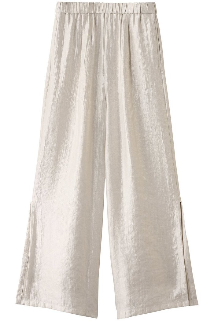 【エリオポール/heliopole】のサテンスリットイージーパンツ インテリア・キッズ・メンズ・レディースファッション・服の通販 founy(ファニー) https://founy.com/ ファッション Fashion レディースファッション Fashion for Women パンツ Pants & Trousers サテン Satin, Glossy Fabric スリット Slit, Slit Detail ロング Long, Long-Length 定番 Standard, Basic Item |ID: prp329100004488858 ipo3291000000034386833