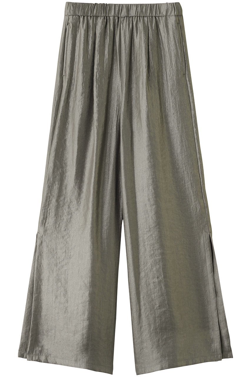 【エリオポール/heliopole】のサテンスリットイージーパンツ インテリア・キッズ・メンズ・レディースファッション・服の通販 founy(ファニー) 　ファッション　Fashion　レディースファッション　Fashion for Women　パンツ　Pants & Trousers　サテン　Satin, Glossy Fabric　スリット　Slit, Slit Detail　ロング　Long, Long-Length　定番　Standard, Basic Item　ブラウン|ID: prp329100004488858 ipo3291000000034386835