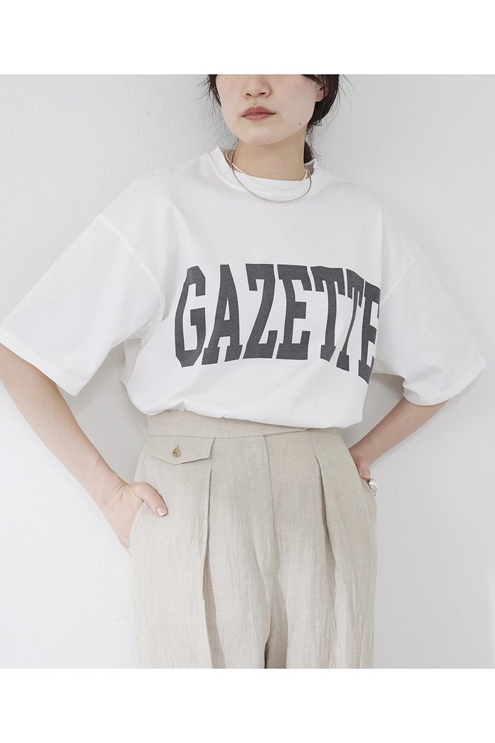【ウィムガゼット/Whim Gazette】のGAZETTEロゴ Tシャツ インテリア・キッズ・メンズ・レディースファッション・服の通販 founy(ファニー) https://founy.com/ ファッション Fashion レディースファッション WOMEN トップス・カットソー Tops/Tshirt シャツ/ブラウス Shirts/Blouses ロング / Tシャツ T-Shirts カットソー Cut and Sewn カットソー Cut And Sew ショート Short シルケット Mercerization スリーブ Sleeve ビッグ Big プリント Print 半袖 Short Sleeve |ID: prp329100004488869 ipo3291000000031646976