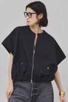 【カレンソロジー/Curensology】のタスランジップブラウス 人気、トレンドファッション・服の通販 founy(ファニー) ファッション Fashion レディースファッション Fashion for Women トップス・カットソー Cut & Sew Tops シャツ・ブラウス・オフィスカジュアル Elegant Blouses & Button-Ups ギャザー Gathered, Ruffled サテン Satin, Glossy Fabric ショート Short, Short Length ジップ Zip, Zipper スリーブ Sleeve, Long Sleeve / Short Sleeve バランス Balance, Style Balance ブルゾン Blouson, Bomber Jacket ワッシャー Washer, Crinkled Finish 再入荷 Restock / Back in Stock 夏 Summer 日本製 Made In Japan thumbnail ブラック|ID: prp329100004488876 ipo3291000000032809903
