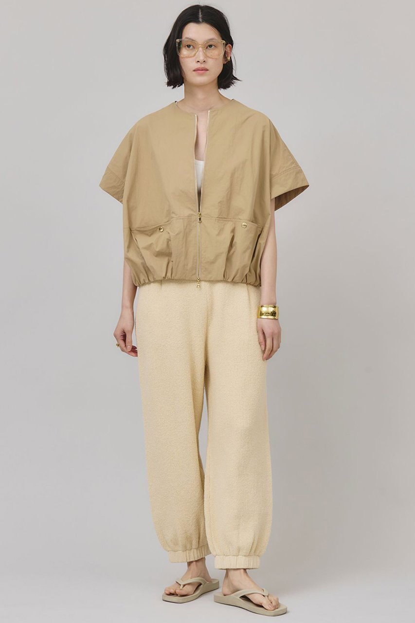 【カレンソロジー/Curensology】のタスランジップブラウス 人気、トレンドファッション・服の通販 founy(ファニー) 　ファッション　Fashion　レディースファッション　Fashion for Women　トップス・カットソー　Cut & Sew Tops　シャツ・ブラウス・オフィスカジュアル　Elegant Blouses & Button-Ups　ギャザー　Gathered, Ruffled　サテン　Satin, Glossy Fabric　ショート　Short, Short Length　ジップ　Zip, Zipper　スリーブ　Sleeve, Long Sleeve / Short Sleeve　バランス　Balance, Style Balance　ブルゾン　Blouson, Bomber Jacket　ワッシャー　Washer, Crinkled Finish　再入荷　Restock / Back in Stock　夏　Summer　日本製　Made In Japan　other-5|ID: prp329100004488876 ipo3291000000032809908