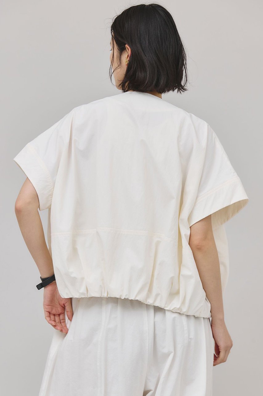 【カレンソロジー/Curensology】のタスランジップブラウス 人気、トレンドファッション・服の通販 founy(ファニー) 　ファッション　Fashion　レディースファッション　Fashion for Women　トップス・カットソー　Cut & Sew Tops　シャツ・ブラウス・オフィスカジュアル　Elegant Blouses & Button-Ups　ギャザー　Gathered, Ruffled　サテン　Satin, Glossy Fabric　ショート　Short, Short Length　ジップ　Zip, Zipper　スリーブ　Sleeve, Long Sleeve / Short Sleeve　バランス　Balance, Style Balance　ブルゾン　Blouson, Bomber Jacket　ワッシャー　Washer, Crinkled Finish　夏　Summer　日本製　Made In Japan　other-2|ID: prp329100004488876 ipo3291000000035652777