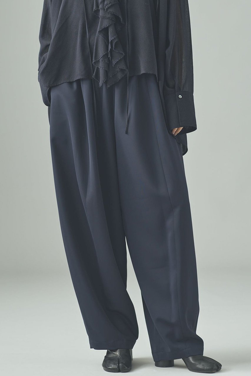 【カレンソロジー/Curensology】のフォールドロストパンツ インテリア・キッズ・メンズ・レディースファッション・服の通販 founy(ファニー) 　ファッション　Fashion　レディースファッション　Fashion for Women　パンツ　Pants & Trousers　ウォッシャブル　Machine Washable　ダブル　Double, Double-Breasted　ドレープ　Drape, Draping Fabric　夏　Summer　定番　Standard, Basic Item　日本製　Made In Japan　ネイビー|ID: prp329100004488879 ipo3291000000033048627