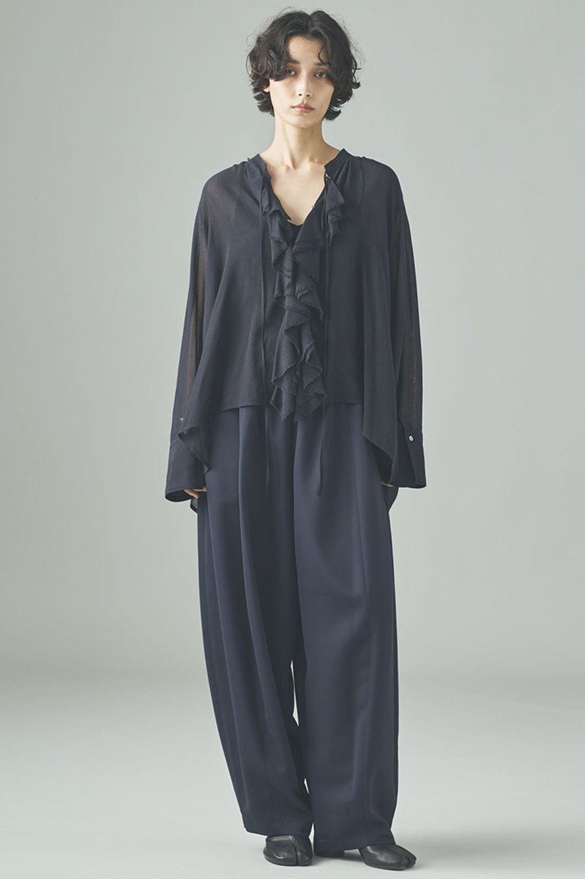 【カレンソロジー/Curensology】のフォールドロストパンツ 人気、トレンドファッション・服の通販 founy(ファニー) 　ファッション　Fashion　レディースファッション　Fashion for Women　パンツ　Pants & Trousers　ウォッシャブル　Machine Washable　ダブル　Double, Double-Breasted　ドレープ　Drape, Draping Fabric　夏　Summer　定番　Standard, Basic Item　日本製　Made In Japan　other-5|ID: prp329100004488879 ipo3291000000035633031