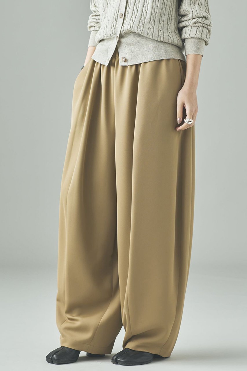 【カレンソロジー/Curensology】のフォールドロストパンツ インテリア・キッズ・メンズ・レディースファッション・服の通販 founy(ファニー) 　ファッション　Fashion　レディースファッション　Fashion for Women　パンツ　Pants & Trousers　ウォッシャブル　Machine Washable　ダブル　Double, Double-Breasted　ドレープ　Drape, Draping Fabric　夏　Summer　定番　Standard, Basic Item　日本製　Made In Japan　キャメル|ID: prp329100004488879 ipo3291000000036465441