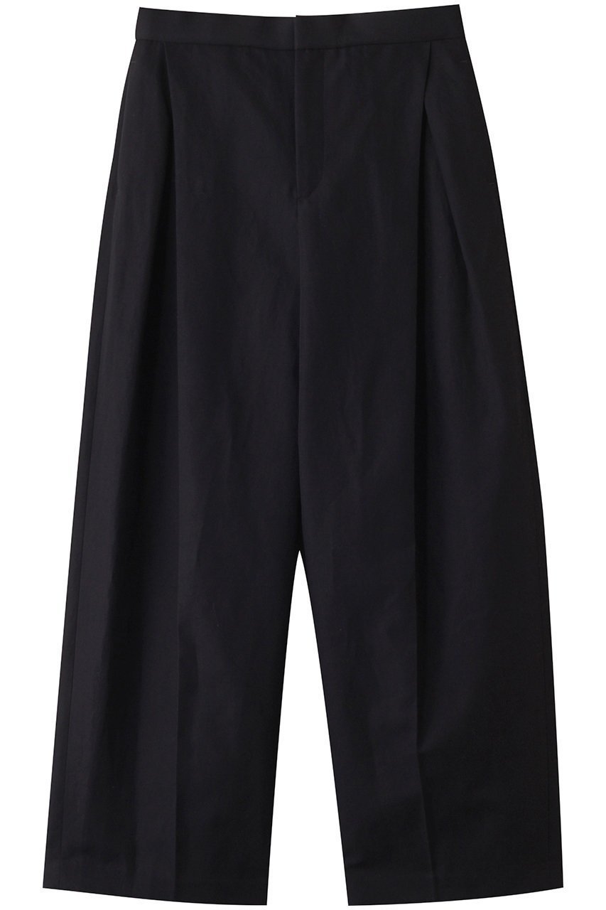 【ハウス オブ ロータス/HOUSE OF LOTUS】のコットンリネンレイヤードタックパンツ インテリア・キッズ・メンズ・レディースファッション・服の通販 founy(ファニー) 　ファッション　Fashion　レディースファッション　Fashion for Women　パンツ　Pants & Trousers　センター　Center, Center Line　フロント　Front, Front Design　リネン　Linen, Linen Fabric　エレガント 上品　Elegant　ネイビー|ID: prp329100004488881 ipo3291000000034952594