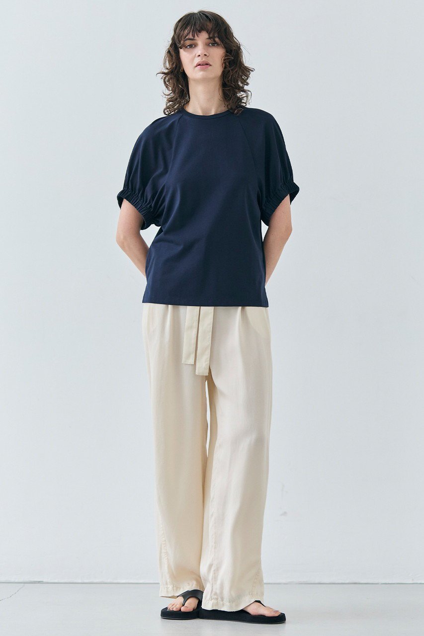【ベイジ,/BEIGE,】のSTOCK(ストック)/オーガニックコットン半袖ギャザートップス 人気、トレンドファッション・服の通販 founy(ファニー) 　ファッション　Fashion　レディースファッション　WOMEN　トップス・カットソー　Tops/Tshirt　シャツ/ブラウス　Shirts/Blouses　ロング / Tシャツ　T-Shirts　カットソー　Cut and Sewn　なめらか　Smooth　エレガント 上品　Elegant　ギャザー　Gather　ショート　Short　シンプル　Simple　スリーブ　Sleeve　半袖　Short Sleeve　other-6|ID: prp329100004488890 ipo3291000000032013403