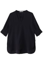 【ベイジ,/BEIGE,】のFLEUR(フルール)/スタンドカラープルオーバーブラウス 人気、トレンドファッション・服の通販 founy(ファニー) ファッション Fashion レディースファッション Fashion for Women トップス・カットソー Cut & Sew Tops シャツ・ブラウス・オフィスカジュアル Elegant Blouses & Button-Ups カジュアルプルオーバー・ニットトップス Pullovers & Knit Tops / Casual Pullovers とろみ Fluid, Flowy Fabric ショート Short, Short Length スリーブ Sleeve, Long Sleeve / Short Sleeve ファブリック Fabric, Textile エレガント 上品 Elegant thumbnail Navy|ID: prp329100004488894 ipo3291000000032808404