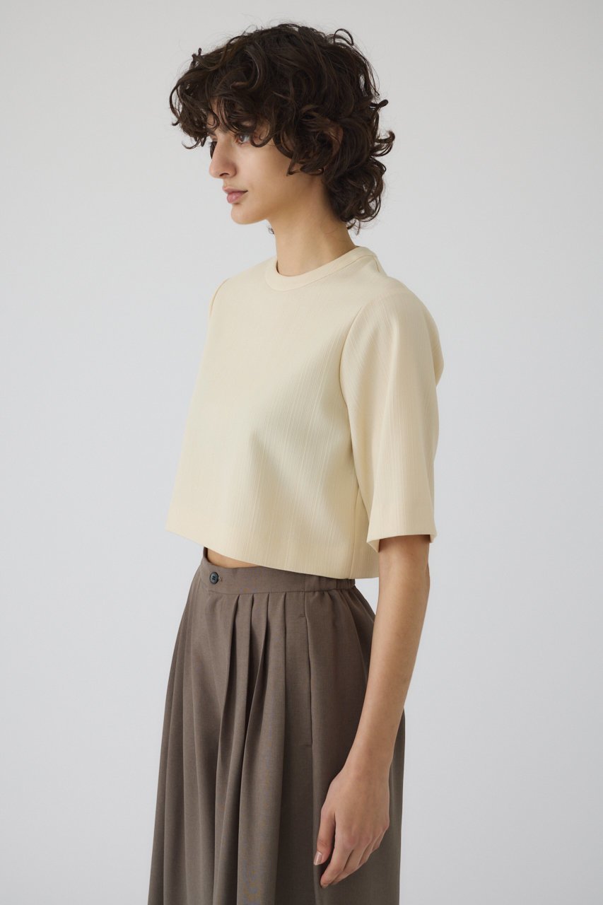 【リムアーク/RIM.ARK】のCropped box tops/トップス 人気、トレンドファッション・服の通販 founy(ファニー) 　ファッション　Fashion　レディースファッション　WOMEN　トップス・カットソー　Tops/Tshirt　シャツ/ブラウス　Shirts/Blouses　ロング / Tシャツ　T-Shirts　カットソー　Cut and Sewn　クロップド　Cropped　ショート　Short　スリーブ　Sleeve　セットアップ　Set Up　リュクス　Luxe　夏　Summer　other-2|ID: prp329100004488902 ipo3291000000031778660