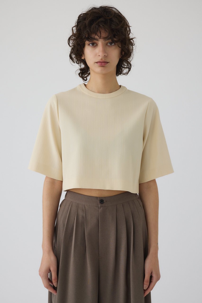 【リムアーク/RIM.ARK】のCropped box tops/トップス 人気、トレンドファッション・服の通販 founy(ファニー) 　ファッション　Fashion　レディースファッション　Fashion for Women　トップス・カットソー　Cut & Sew Tops　シャツ・ブラウス・オフィスカジュアル　Elegant Blouses & Button-Ups　ロングTシャツ・Tシャツ　Longline T-Shirts & Tees　カットソー・ベーシックTシャツ　Cut-and-Sewn Tops / Stretch Tees & Basics　クロップド　Cropped, Short Length　ショート　Short, Short Length　スリーブ　Sleeve, Long Sleeve / Short Sleeve　セットアップ　Set-Up, Coordinated Outfit　リュクス　Luxury, Elegant, High-End, Chic　夏　Summer　 other-1|ID: prp329100004488902 ipo3291000000032855707