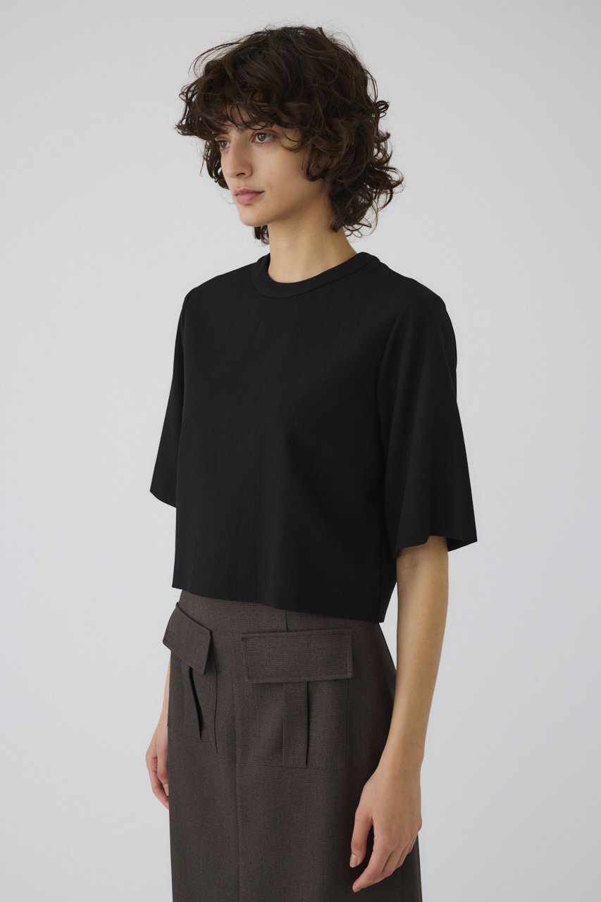 【リムアーク/RIM.ARK】のCropped box tops/トップス 人気、トレンドファッション・服の通販 founy(ファニー) 　ファッション　Fashion　レディースファッション　Fashion for Women　トップス・カットソー　Cut & Sew Tops　シャツ・ブラウス・オフィスカジュアル　Elegant Blouses & Button-Ups　ロングTシャツ・Tシャツ　Longline T-Shirts & Tees　カットソー・ベーシックTシャツ　Cut-and-Sewn Tops / Stretch Tees & Basics　クロップド　Cropped, Short Length　ショート　Short, Short Length　スリーブ　Sleeve, Long Sleeve / Short Sleeve　セットアップ　Set-Up, Coordinated Outfit　リュクス　Luxury, Elegant, High-End, Chic　夏　Summer　other-2|ID: prp329100004488902 ipo3291000000032855725