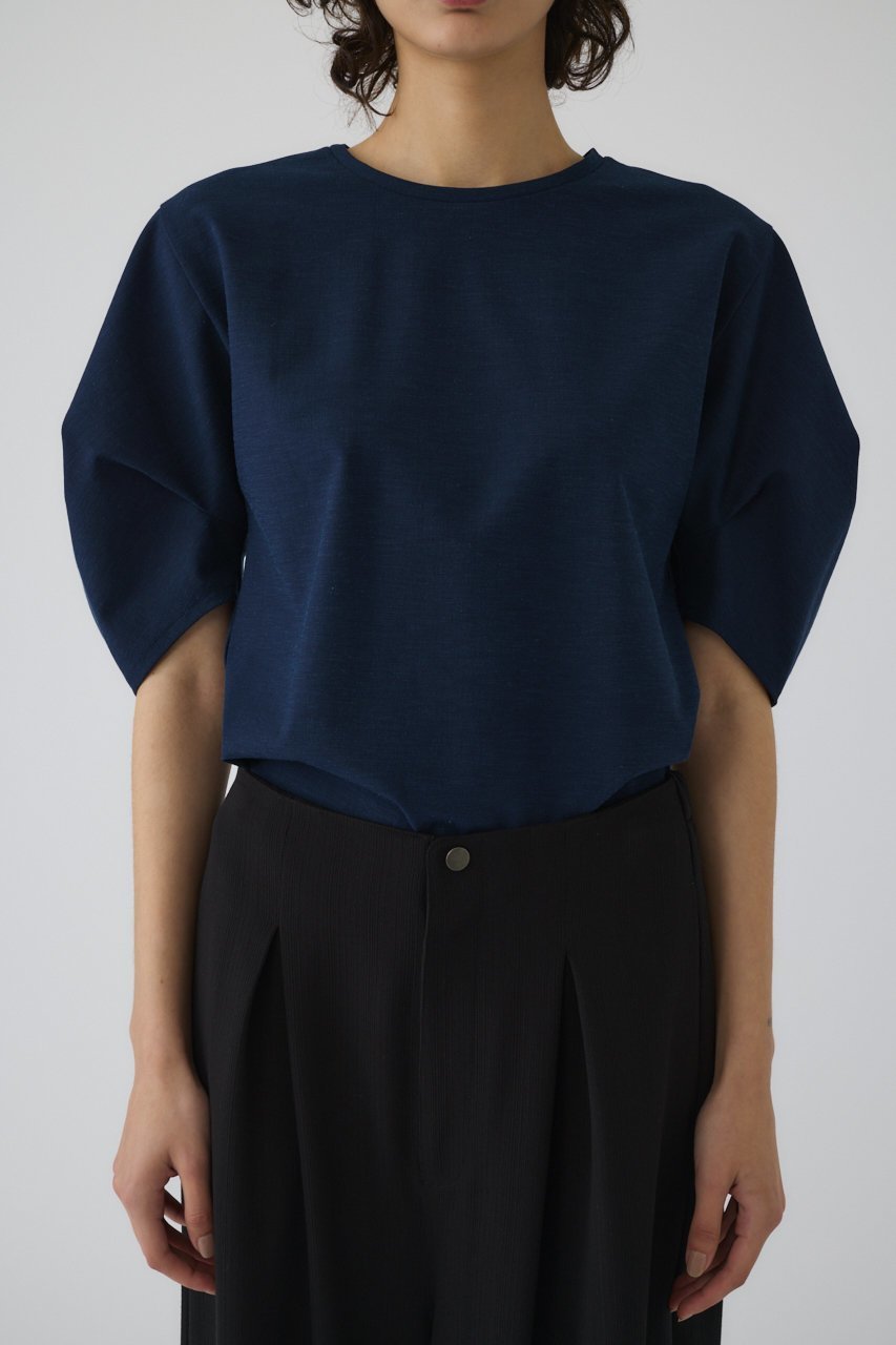 【リムアーク/RIM.ARK】のTuck sleeve design cut tops/トップス 人気、トレンドファッション・服の通販 founy(ファニー) 　ファッション　Fashion　レディースファッション　Fashion for Women　トップス・カットソー　Cut & Sew Tops　シャツ・ブラウス・オフィスカジュアル　Elegant Blouses & Button-Ups　ロングTシャツ・Tシャツ　Longline T-Shirts & Tees　カットソー・ベーシックTシャツ　Cut-and-Sewn Tops / Stretch Tees & Basics　おすすめ　Recommended / Our Picks　ショート　Short, Short Length　ストレッチ　Stretch, Stretchy Fabric　スリーブ　Sleeve, Long Sleeve / Short Sleeve　ネップ　Nepp, Slub Yarn　リネン　Linen, Linen Fabric　ワーク　Workwear, Utility Style　other-2|ID: prp329100004488904 ipo3291000000032888704