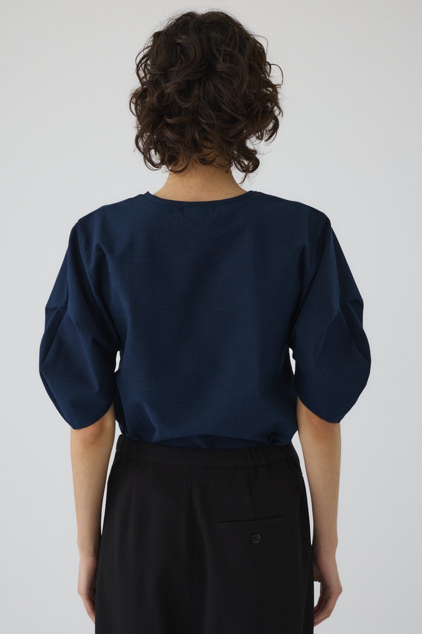 【リムアーク/RIM.ARK】のTuck sleeve design cut tops/トップス 人気、トレンドファッション・服の通販 founy(ファニー) 　ファッション　Fashion　レディースファッション　Fashion for Women　トップス・カットソー　Cut & Sew Tops　シャツ・ブラウス・オフィスカジュアル　Elegant Blouses & Button-Ups　ロングTシャツ・Tシャツ　Longline T-Shirts & Tees　カットソー・ベーシックTシャツ　Cut-and-Sewn Tops / Stretch Tees & Basics　おすすめ　Recommended / Our Picks　ショート　Short, Short Length　ストレッチ　Stretch, Stretchy Fabric　スリーブ　Sleeve, Long Sleeve / Short Sleeve　ネップ　Nepp, Slub Yarn　リネン　Linen, Linen Fabric　ワーク　Workwear, Utility Style　other-6|ID: prp329100004488904 ipo3291000000032888716