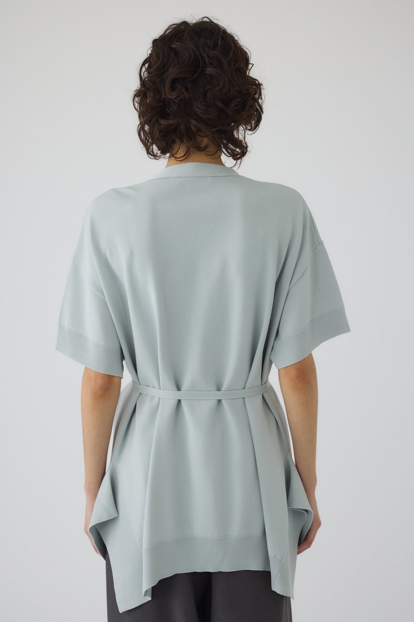 【リムアーク/RIM.ARK】のHem design wide knit CD/ニットカーディガン 人気、トレンドファッション・服の通販 founy(ファニー) 　ファッション　Fashion　レディースファッション　Fashion for Women　トップス・カットソー　Cut & Sew Tops　ニット　Knit Tops & Sweaters　カーディガン・羽織り　Layered Style Cardigans　おすすめ　Recommended / Our Picks　カーディガン　Cardigan, Knitwear　ブラウジング　Blouson Silhouette, Cinched Waist　リボン　Ribbon, Bow　リラックス　Relax, Relaxed Fit　ワイド　Wide, Wide Fit　人気　Popular, Best Seller　長袖　Long Sleeve, Full Sleeve　other-4|ID: prp329100004488906 ipo3291000000032809121