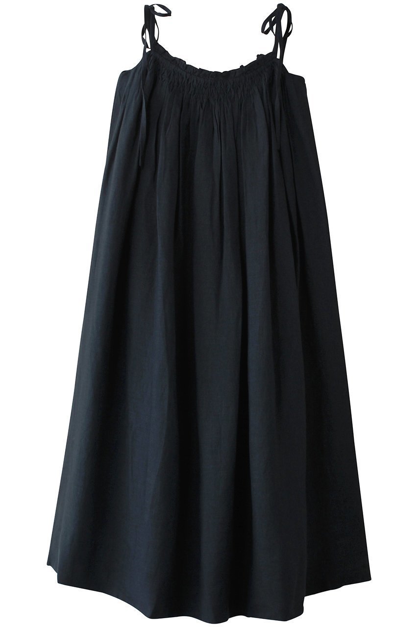 【マーレット/MERLETTE】のLAURUS ハニカムハンドスモッキング刺しゅう リネン キャミドレス インテリア・キッズ・メンズ・レディースファッション・服の通販 founy(ファニー) 　ファッション　Fashion　レディースファッション　Fashion for Women　ワンピース　Dresses　フォーマル・パーティードレス・結婚式用ドレス　Elegant & Casual Dresses　チュニック　Tunic Tops & Dresses　スモッキング　Smocking, Gathered Stitching　チュニック　Tunic, Long Top　リネン　Linen, Linen Fabric　夏　Summer　ネイビー|ID: prp329100004488911 ipo3291000000032864156