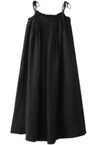 【マーレット/MERLETTE】のLAURUS ハニカムハンドスモッキング刺しゅう リネン キャミドレス 【日本限定】ブラック|ID:prp329100004488911