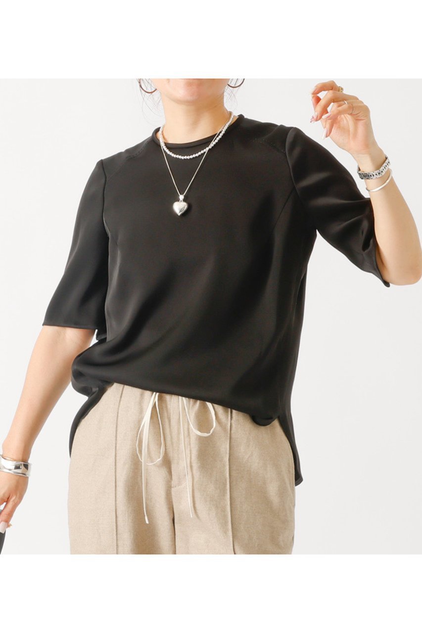 【デザイン ワークス/DESIGN WORKS】のベーシックTブラウス 人気、トレンドファッション・服の通販 founy(ファニー) 　ファッション　Fashion　レディースファッション　WOMEN　トップス・カットソー　Tops/Tshirt　シャツ/ブラウス　Shirts/Blouses　ショート　Short　スリット　Slit　スリーブ　Sleeve　ベーシック　Basic　other-7|ID: prp329100004490686 ipo3291000000032000448