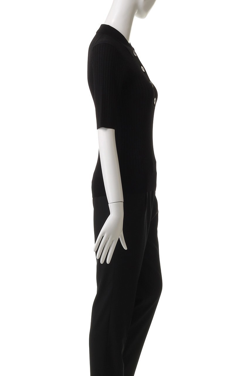 【デザイン ワークス/DESIGN WORKS】のワイドリブポロニット 人気、トレンドファッション・服の通販 founy(ファニー) 　ファッション　Fashion　レディースファッション　Fashion for Women　トップス・カットソー　Cut & Sew Tops　ニット　Knit Tops & Sweaters　カジュアルプルオーバー・ニットトップス　Pullovers & Knit Tops / Casual Pullovers　なめらか　Smooth, Silky Texture　スポーティ　Sporty, Casual Athletic　デニム　Denim, Jeans Material　フィット　Fit, Slim Fit　マニッシュ　Mannish, Boyish　ワイドリブ　Wide Rib, Wide Ribbed Knit　other-3|ID: prp329100004490687 ipo3291000000032811615