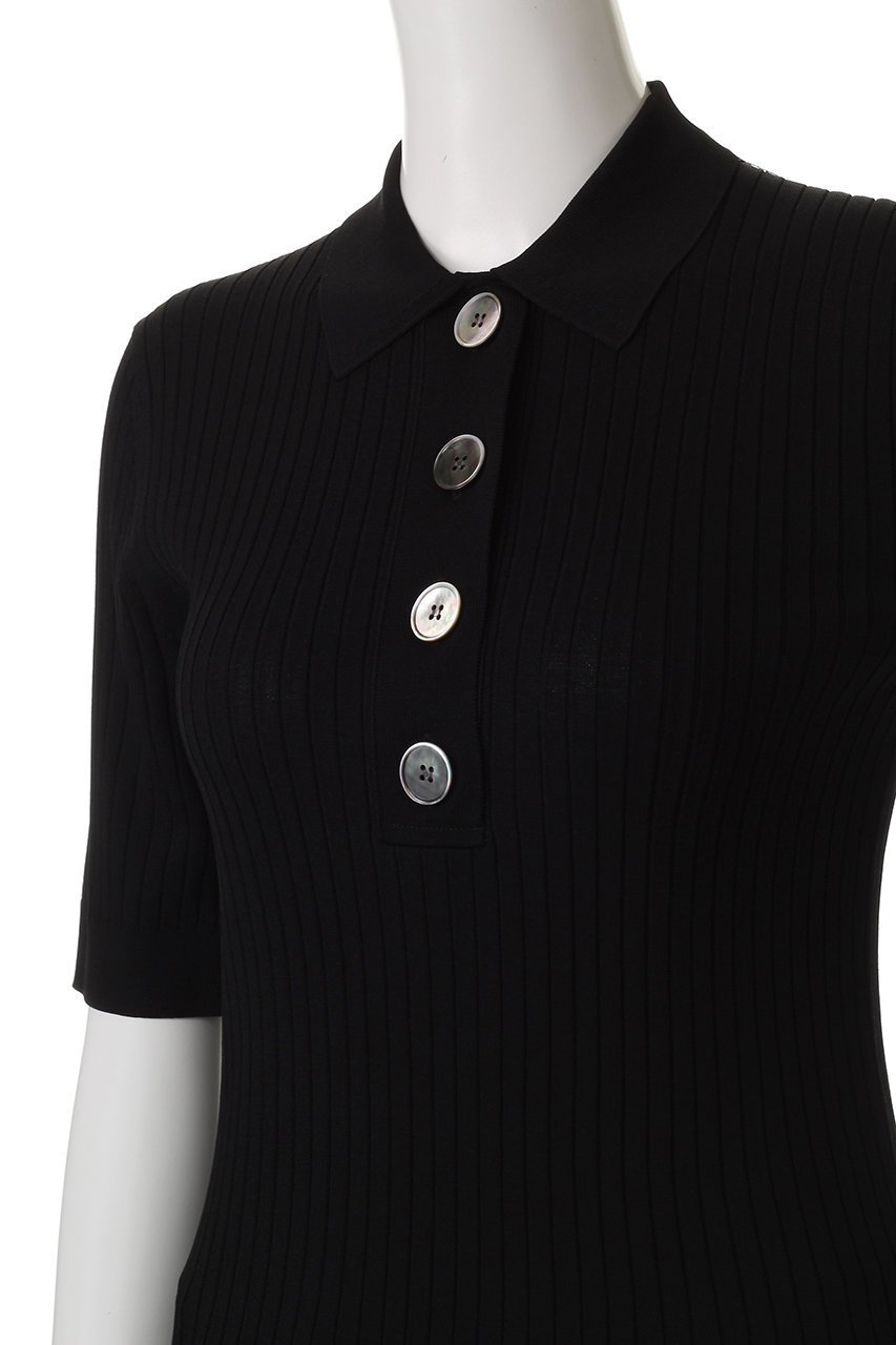 【デザイン ワークス/DESIGN WORKS】のワイドリブポロニット 人気、トレンドファッション・服の通販 founy(ファニー) 　ファッション　Fashion　レディースファッション　Fashion for Women　トップス・カットソー　Cut & Sew Tops　ニット　Knit Tops & Sweaters　カジュアルプルオーバー・ニットトップス　Pullovers & Knit Tops / Casual Pullovers　なめらか　Smooth, Silky Texture　スポーティ　Sporty, Casual Athletic　デニム　Denim, Jeans Material　フィット　Fit, Slim Fit　マニッシュ　Mannish, Boyish　ワイドリブ　Wide Rib, Wide Ribbed Knit　other-5|ID: prp329100004490687 ipo3291000000032811617