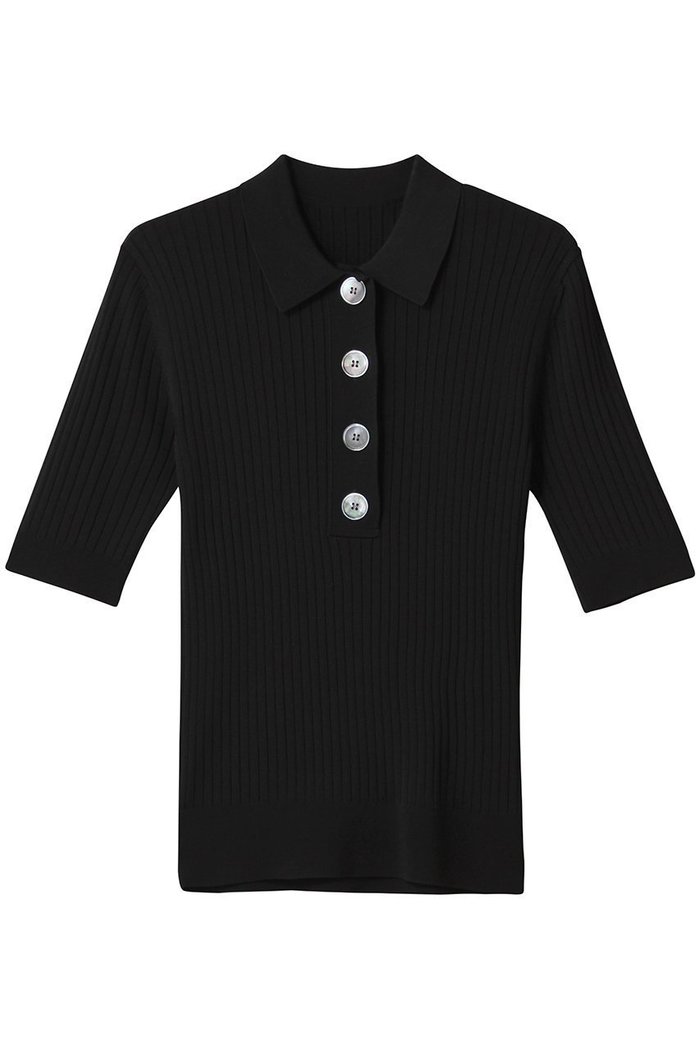 【デザイン ワークス/DESIGN WORKS】のワイドリブポロニット インテリア・キッズ・メンズ・レディースファッション・服の通販 founy(ファニー) https://founy.com/ ファッション Fashion レディースファッション Fashion for Women トップス・カットソー Cut & Sew Tops ニット Knit Tops & Sweaters カジュアルプルオーバー・ニットトップス Pullovers & Knit Tops / Casual Pullovers なめらか Smooth, Silky Texture スポーティ Sporty, Casual Athletic デニム Denim, Jeans Material フィット Fit, Slim Fit マニッシュ Mannish, Boyish ワイドリブ Wide Rib, Wide Ribbed Knit |ID: prp329100004490687 ipo3291000000036046604