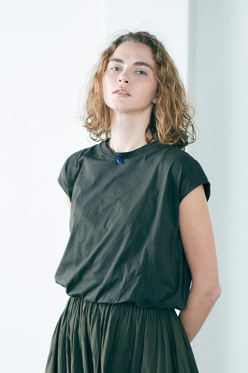 【マリリンムーン/MARILYN MOON】の【WALANCE】オーガニックコットンジャージーバルーントップ 人気、トレンドファッション・服の通販 founy(ファニー) 　ファッション　Fashion　レディースファッション　Fashion for Women　トップス・カットソー　Cut & Sew Tops　シャツ・ブラウス・オフィスカジュアル　Elegant Blouses & Button-Ups　ロングTシャツ・Tシャツ　Longline T-Shirts & Tees　カットソー・ベーシックTシャツ　Cut-and-Sewn Tops / Stretch Tees & Basics　ショート　Short, Short Length　スリーブ　Sleeve, Long Sleeve / Short Sleeve　ノースリーブ　Sleeveless, No-Sleeve　バルーン　Balloon, Balloon Silhouette　other-8|ID: prp329100004490688 ipo3291000000036148821