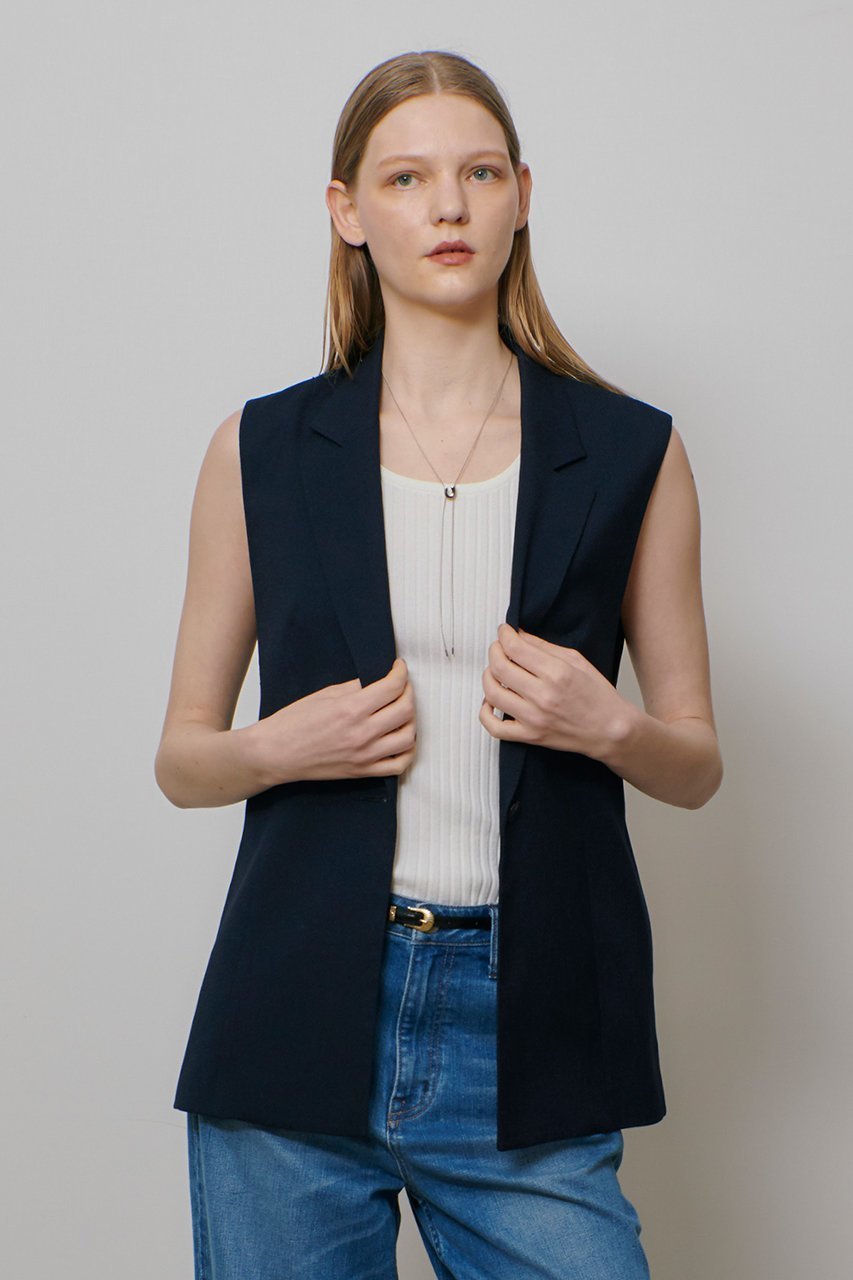 【アルアバイル/allureville】の麻調カルゼサイドオープンジレ 人気、トレンドファッション・服の通販 founy(ファニー) 　ファッション　Fashion　レディースファッション　Fashion for Women　アウター　Coat / Outerwear Collection　レディースジャケット・軽アウター　Jackets　シンプル　Simple, Minimal　ジャケット　Jacket, Outerwear　ベスト　Vest, Waistcoat　other-8|ID: prp329100004490693 ipo3291000000032616331
