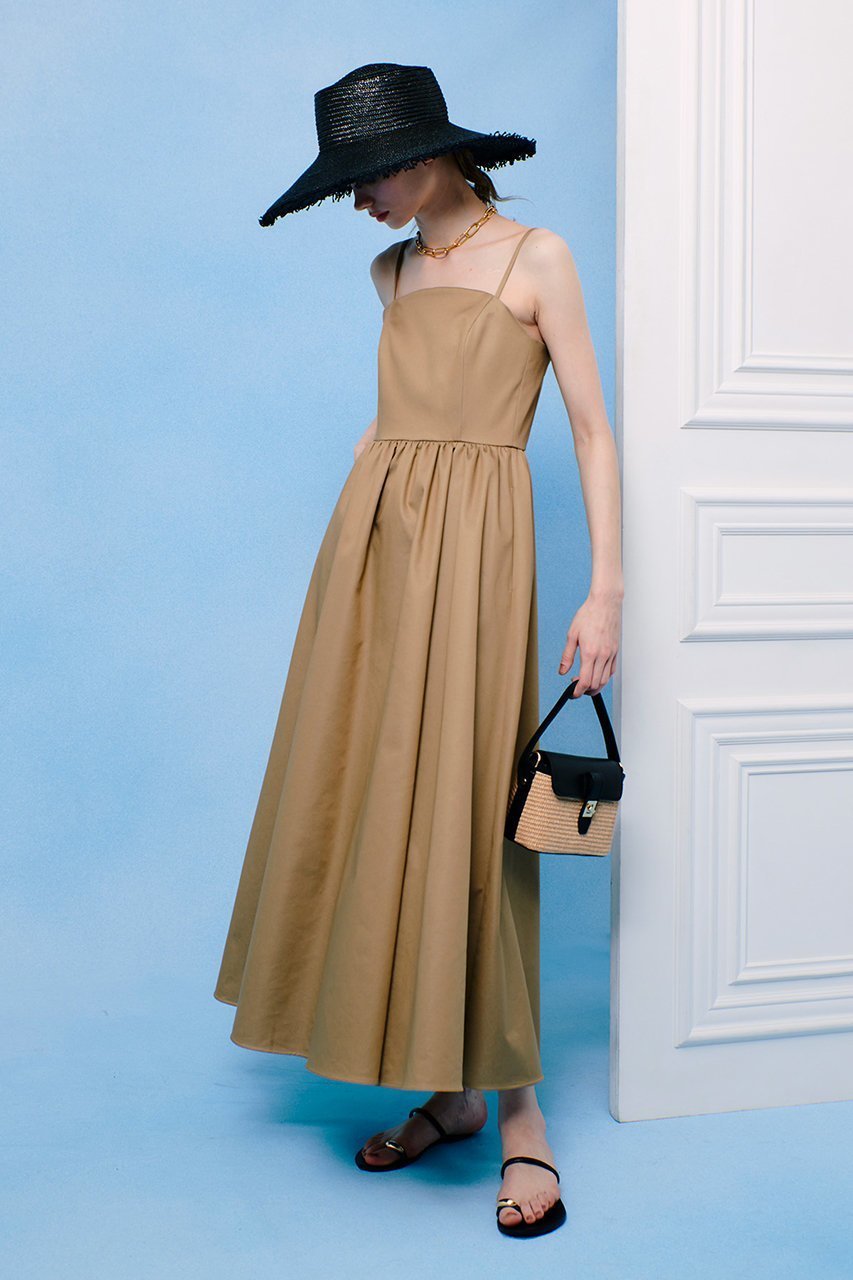 【アルアバイル/allureville】の【Loulou Willoughby】シャンブレーベアワンピース 人気、トレンドファッション・服の通販 founy(ファニー) 　ファッション　Fashion　レディースファッション　WOMEN　ワンピース　Dress　チュニック　Tunic　コルセット　Corset　シャンブレー　Chambray　スリット　Slit　チュニック　Tunic　デニム　Denim　パーティ　Party　フィット　Fit　フレア　Flare　フロント　Front　ロング　Long　other-6|ID: prp329100004490703 ipo3291000000032037258