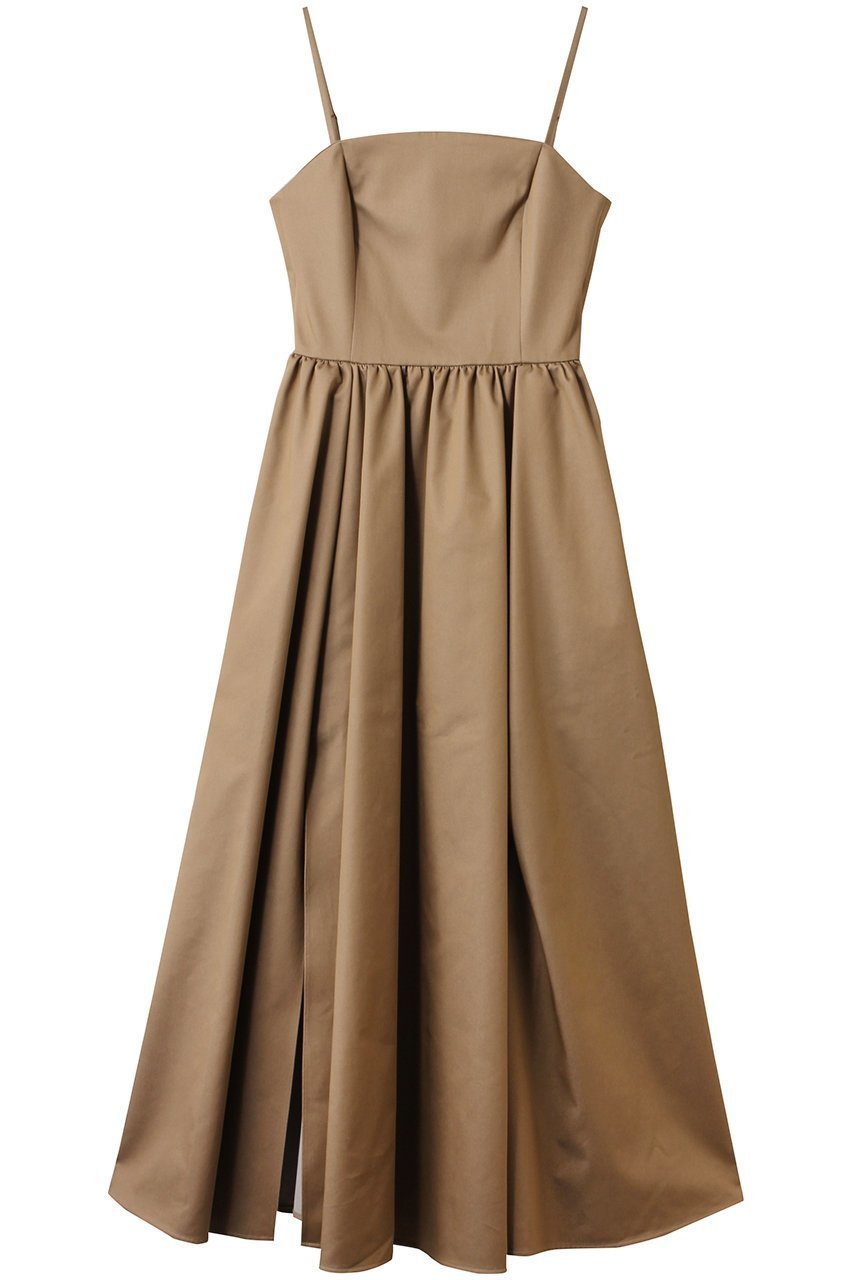 【アルアバイル/allureville】の【Loulou Willoughby】シャンブレーベアワンピース インテリア・キッズ・メンズ・レディースファッション・服の通販 founy(ファニー) ファッション Fashion レディースファッション Fashion for Women ワンピース Dresses チュニック Tunic Tops & Dresses コルセット Corset, Bustier シャンブレー Chambray, Denim-Like Fabric スリット Slit, Slit Detail チュニック Tunic, Long Top デニム Denim, Jeans Material パーティ Party, Party Style フィット Fit, Slim Fit フレア Flare, Flared フロント Front, Front Design ロング Long, Long-Length キャメル|ID: prp329100004490703 ipo3291000000035673312