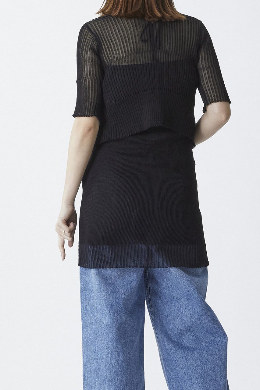 【プルミエ アロンディスモン/1er Arrondissement】の【NEPLA.】シアーリブニット2WAYカーディガン 人気、トレンドファッション・服の通販 founy(ファニー) 　ファッション　Fashion　レディースファッション　WOMEN　トップス・カットソー　Tops/Tshirt　ニット　Knit Tops　カーディガン　Cardigans　おすすめ　Recommend　カーディガン　Cardigan　シアー　Sheer　シンプル　Simple　スリーブ　Sleeve　セットアップ　Set Up　ハーフ　Half　other-7|ID: prp329100004490709 ipo3291000000032000451