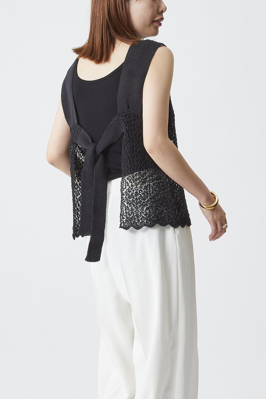 【プルミエ アロンディスモン/1er Arrondissement】の【enrica】ベスト 人気、トレンドファッション・服の通販 founy(ファニー) 　ファッション　Fashion　レディースファッション　Fashion for Women　トップス・カットソー　Cut & Sew Tops　ニット　Knit Tops & Sweaters　ベスト&ジレ / 重ね着スタイル　Vests & Gilets　カジュアルプルオーバー・ニットトップス　Pullovers & Knit Tops / Casual Pullovers　ベスト　Vest, Waistcoat　夏　Summer　春　Spring　S/S・春夏　SS, Spring/Summer, Warm Season　透かし　Cut-Out, Lacework　other-7|ID: prp329100004490710 ipo3291000000036521149