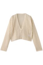 【ハー/HER.】のメッシュ編みカーディガン オフホワイト|ID:prp329100004492275