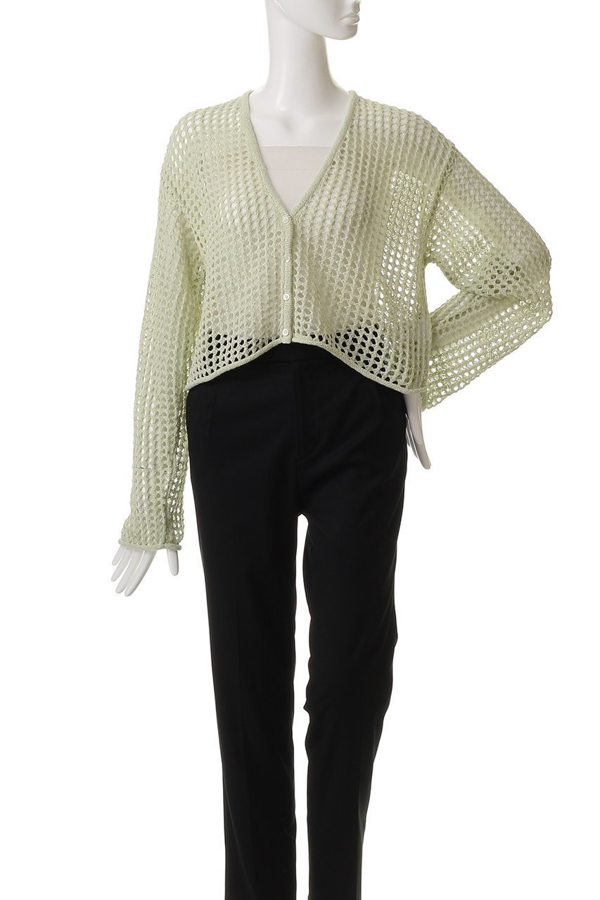 【ハー/HER.】のメッシュ編みカーディガン 人気、トレンドファッション・服の通販 founy(ファニー) 　ファッション　Fashion　レディースファッション　Fashion for Women　トップス・カットソー　Cut & Sew Tops　ニット　Knit Tops & Sweaters　カーディガン・羽織り　Layered Style Cardigans　インナー　Innerwear　カーディガン　Cardigan, Knitwear　クロップド　Cropped, Short Length　メッシュ　Mesh, Net Fabric　リネン　Linen, Linen Fabric　夏　Summer　other-2|ID: prp329100004492275 ipo3291000000032924369