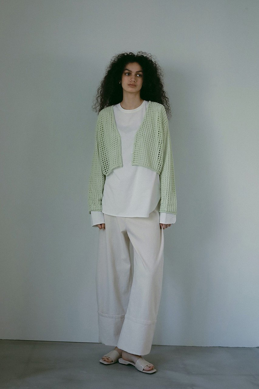 【ハー/HER.】のメッシュ編みカーディガン 人気、トレンドファッション・服の通販 founy(ファニー) 　ファッション　Fashion　レディースファッション　Fashion for Women　トップス・カットソー　Cut & Sew Tops　ニット　Knit Tops & Sweaters　カーディガン・羽織り　Layered Style Cardigans　インナー　Innerwear　カーディガン　Cardigan, Knitwear　クロップド　Cropped, Short Length　メッシュ　Mesh, Net Fabric　リネン　Linen, Linen Fabric　夏　Summer　other-7|ID: prp329100004492275 ipo3291000000032924419