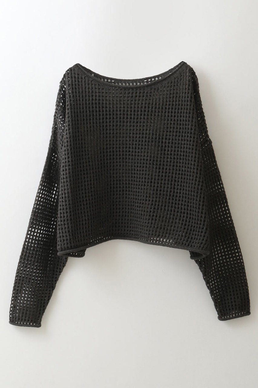 【ハー/HER.】のメッシュ編みプルオーバー インテリア・キッズ・メンズ・レディースファッション・服の通販 founy(ファニー) 　ファッション　Fashion　レディースファッション　WOMEN　トップス・カットソー　Tops/Tshirt　ニット　Knit Tops　プルオーバー　Pullover　インナー　Inner　クロップド　Cropped　ボトム　Bottom　メッシュ　Mesh　リネン　Linen　夏　Summer　チャコールグレー|ID: prp329100004492276 ipo3291000000031670943