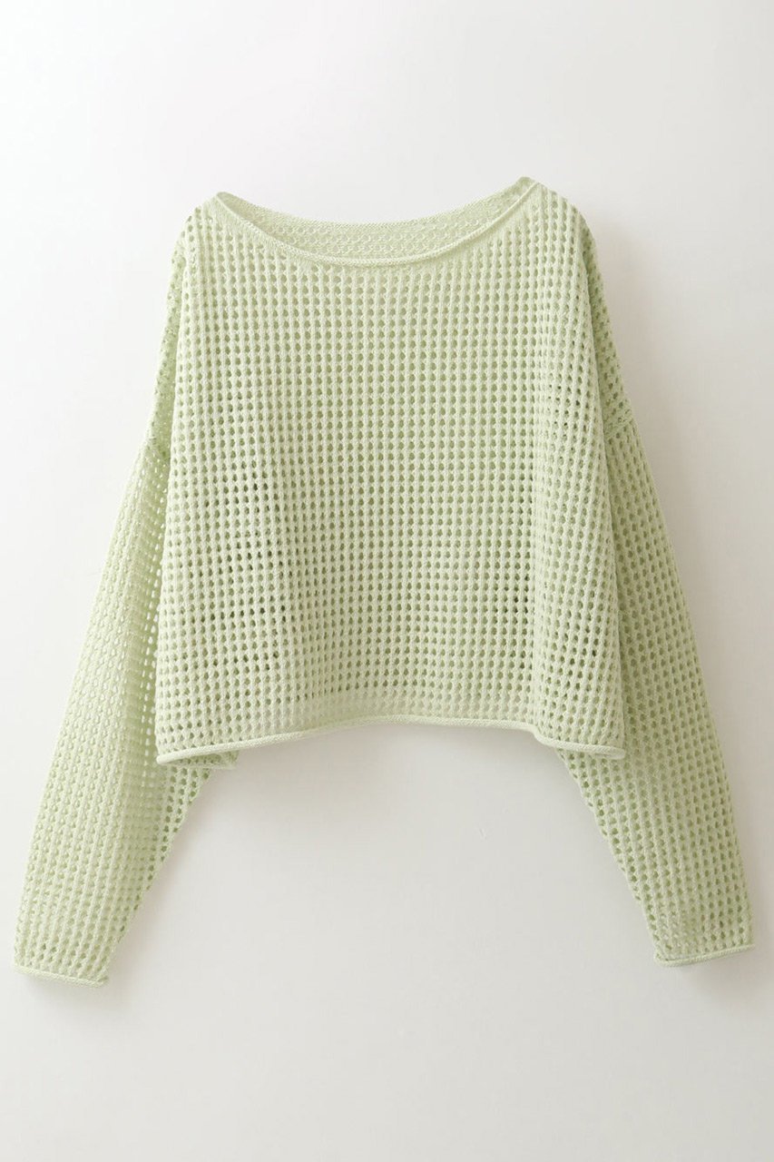 【ハー/HER.】のメッシュ編みプルオーバー インテリア・キッズ・メンズ・レディースファッション・服の通販 founy(ファニー) 　ファッション　Fashion　レディースファッション　WOMEN　トップス・カットソー　Tops/Tshirt　ニット　Knit Tops　プルオーバー　Pullover　インナー　Inner　クロップド　Cropped　ボトム　Bottom　メッシュ　Mesh　リネン　Linen　夏　Summer　ライトグリーン|ID: prp329100004492276 ipo3291000000031670944
