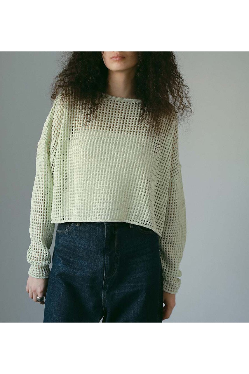 【ハー/HER.】のメッシュ編みプルオーバー 人気、トレンドファッション・服の通販 founy(ファニー) 　ファッション　Fashion　レディースファッション　WOMEN　トップス・カットソー　Tops/Tshirt　ニット　Knit Tops　プルオーバー　Pullover　インナー　Inner　クロップド　Cropped　ボトム　Bottom　メッシュ　Mesh　リネン　Linen　夏　Summer　other-2|ID: prp329100004492276 ipo3291000000031670945