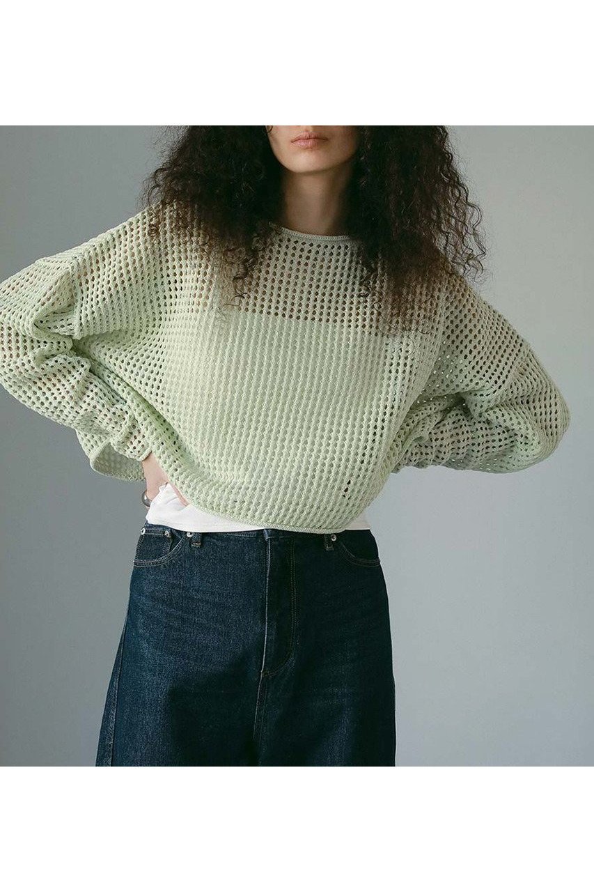 【ハー/HER.】のメッシュ編みプルオーバー 人気、トレンドファッション・服の通販 founy(ファニー) 　ファッション　Fashion　レディースファッション　WOMEN　トップス・カットソー　Tops/Tshirt　ニット　Knit Tops　プルオーバー　Pullover　インナー　Inner　クロップド　Cropped　ボトム　Bottom　メッシュ　Mesh　リネン　Linen　夏　Summer　other-3|ID: prp329100004492276 ipo3291000000031670946
