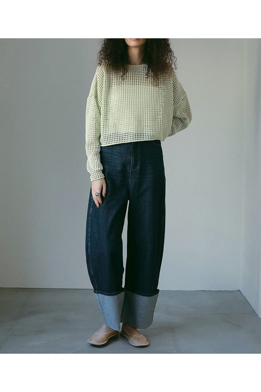 【ハー/HER.】のメッシュ編みプルオーバー 人気、トレンドファッション・服の通販 founy(ファニー) 　ファッション　Fashion　レディースファッション　WOMEN　トップス・カットソー　Tops/Tshirt　ニット　Knit Tops　プルオーバー　Pullover　インナー　Inner　クロップド　Cropped　ボトム　Bottom　メッシュ　Mesh　リネン　Linen　夏　Summer　other-4|ID: prp329100004492276 ipo3291000000031670947