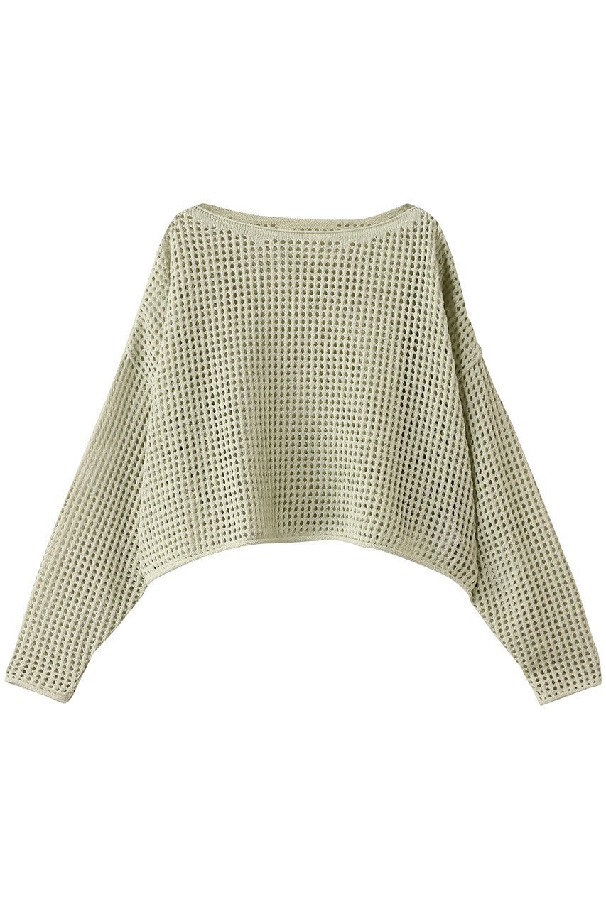 【ハー/HER.】のメッシュ編みプルオーバー インテリア・キッズ・メンズ・レディースファッション・服の通販 founy(ファニー) 　ファッション　Fashion　レディースファッション　Fashion for Women　トップス・カットソー　Cut & Sew Tops　ニット　Knit Tops & Sweaters　カジュアルプルオーバー・ニットトップス　Pullovers & Knit Tops / Casual Pullovers　インナー　Innerwear　クロップド　Cropped, Short Length　ボトム　Bottoms, Lower Wear　メッシュ　Mesh, Net Fabric　リネン　Linen, Linen Fabric　夏　Summer　ライトグリーン|ID: prp329100004492276 ipo3291000000032924457