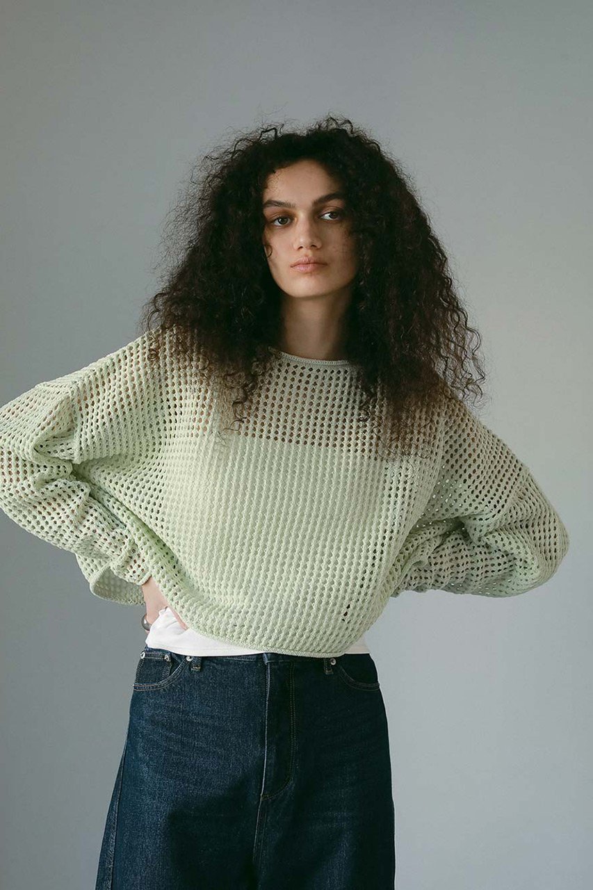 【ハー/HER.】のメッシュ編みプルオーバー 人気、トレンドファッション・服の通販 founy(ファニー) 　ファッション　Fashion　レディースファッション　Fashion for Women　トップス・カットソー　Cut & Sew Tops　ニット　Knit Tops & Sweaters　カジュアルプルオーバー・ニットトップス　Pullovers & Knit Tops / Casual Pullovers　インナー　Innerwear　クロップド　Cropped, Short Length　ボトム　Bottoms, Lower Wear　メッシュ　Mesh, Net Fabric　リネン　Linen, Linen Fabric　夏　Summer　other-7|ID: prp329100004492276 ipo3291000000032924521