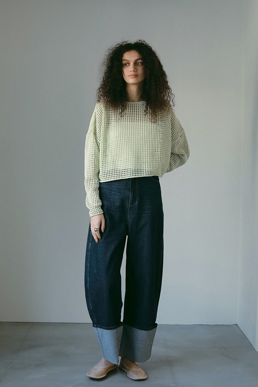 【ハー/HER.】のメッシュ編みプルオーバー 人気、トレンドファッション・服の通販 founy(ファニー) 　ファッション　Fashion　レディースファッション　Fashion for Women　トップス・カットソー　Cut & Sew Tops　ニット　Knit Tops & Sweaters　カジュアルプルオーバー・ニットトップス　Pullovers & Knit Tops / Casual Pullovers　インナー　Innerwear　クロップド　Cropped, Short Length　ボトム　Bottoms, Lower Wear　メッシュ　Mesh, Net Fabric　リネン　Linen, Linen Fabric　夏　Summer　other-8|ID: prp329100004492276 ipo3291000000032924526