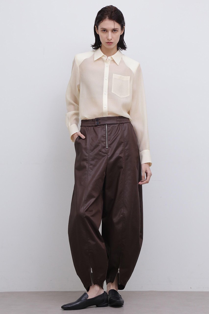 【アドーア/ADORE】のタンブラーチンツパンツ インテリア・キッズ・メンズ・レディースファッション・服の通販 founy(ファニー) 　ファッション　Fashion　レディースファッション　Fashion for Women　パンツ　Pants & Trousers　スタンダード　Standard, Basic　スリット　Slit, Slit Detail　タンブラー　Tumbler, Travel Mug　メタル　Metal, Metal Parts　ブラウン|ID: prp329100004492286 ipo3291000000035398860